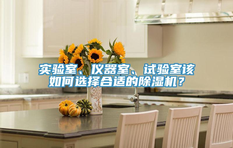 實驗室、儀器室、試驗室該如何選擇合適的除濕機？