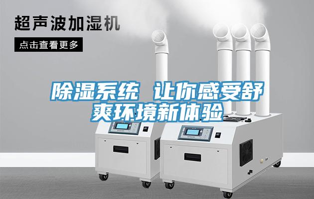 除濕系統(tǒng) 讓你感受舒爽環(huán)境新體驗(yàn)