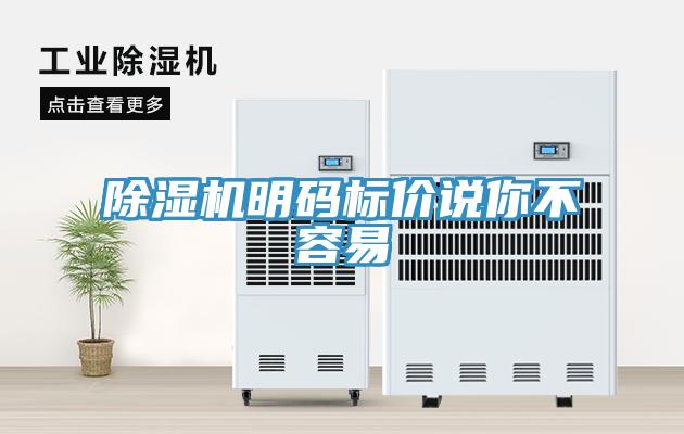 除濕機(jī)明碼標(biāo)價說你不容易