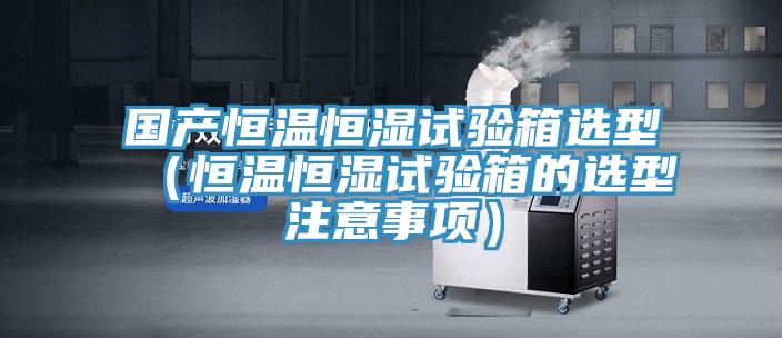 國產恒溫恒濕試驗箱選型（恒溫恒濕試驗箱的選型注意事項）