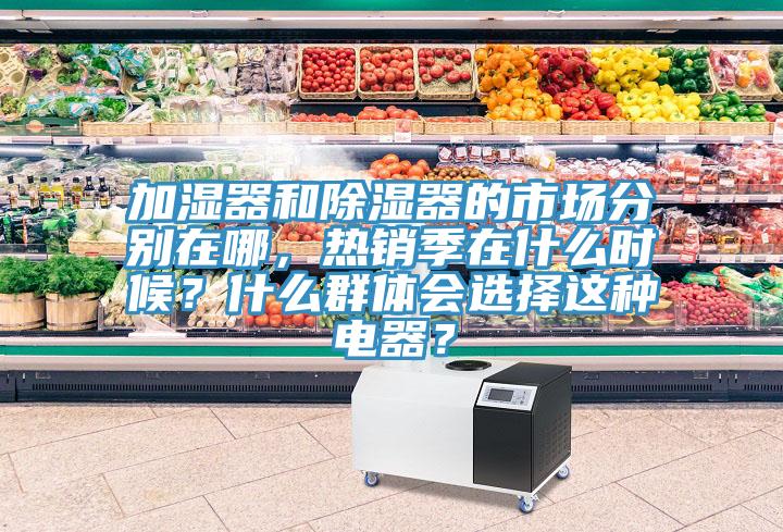 加濕器和除濕器的市場分別在哪，熱銷季在什么時候？什么群體會選擇這種電器？