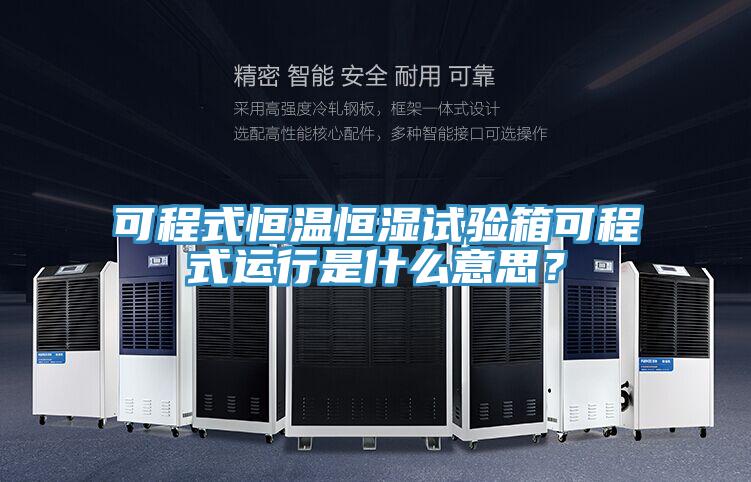 可程式恒溫恒濕試驗箱可程式運行是什么意思？