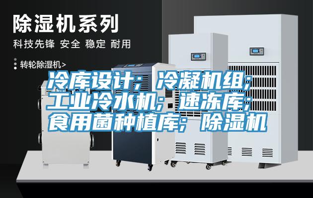 冷庫(kù)設(shè)計(jì); 冷凝機(jī)組; 工業(yè)冷水機(jī); 速凍庫(kù); 食用菌種植庫(kù); 除濕機(jī)