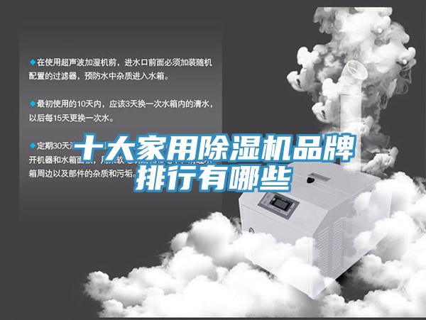 十大家用除濕機(jī)品牌排行有哪些