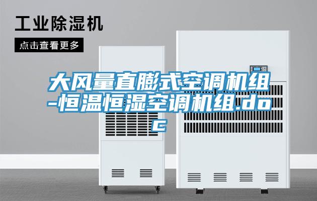 大風(fēng)量直膨式空調(diào)機組-恒溫恒濕空調(diào)機組.doc