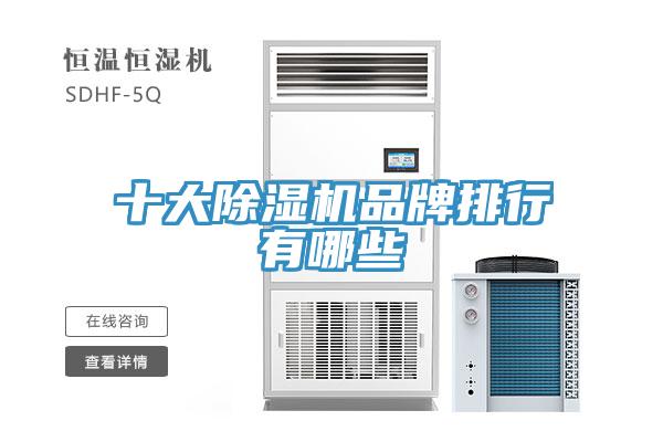 十大除濕機(jī)品牌排行有哪些
