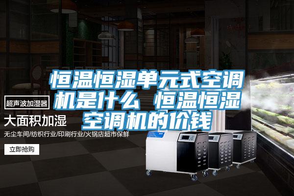 恒溫恒濕單元式空調(diào)機是什么 恒溫恒濕空調(diào)機的價錢