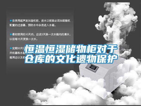 恒溫恒濕儲物柜對于倉庫的文化遺物保護