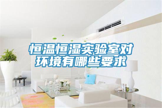 恒溫恒濕實(shí)驗(yàn)室對(duì)環(huán)境有哪些要求