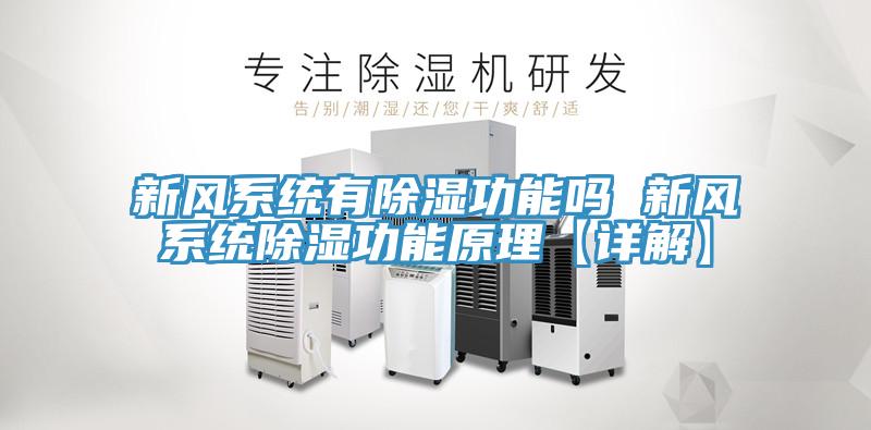 新風系統(tǒng)有除濕功能嗎 新風系統(tǒng)除濕功能原理【詳解】