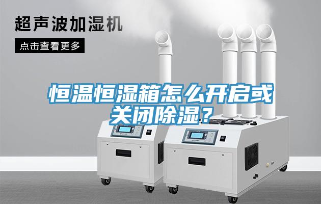 恒溫恒濕箱怎么開(kāi)啟或關(guān)閉除濕？