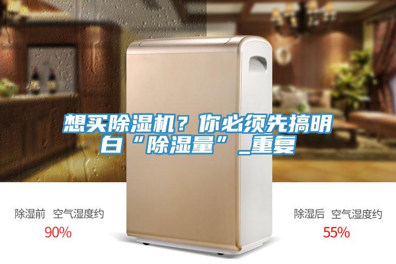 想買除濕機(jī)？你必須先搞明白“除濕量”_重復(fù)