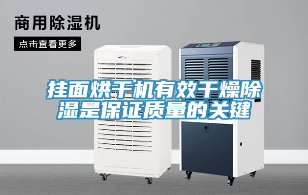 掛面烘干機(jī)有效干燥除濕是保證質(zhì)量的關(guān)鍵